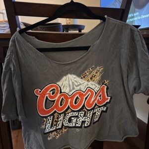 Coors Light Gray Women's Crop Top